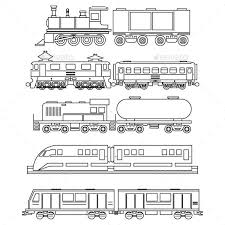 Line Art Train Icons Train Drawing Train Illustration Train Coloring Pages