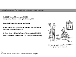 Malaysia and by the adoption of the town and country planning act 1976 (act 172), 98 local authorities in the peninsular malaysia are planning authorities. Pdf Slide 4 Code Of Conducts Professional Practice Town Planner Zakiah Ponrahono Academia Edu