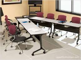 Training Tables Office Furniture Flip Top Foldable Nesting Tables With Rolling Casters Flex Tra Modern Home Office Furniture Furniture Boardroom Furniture