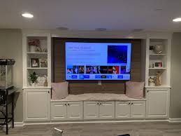 Start your project by making a list of your storage requirements, and what type of merchandise you plan to keep at hand for your entertainment pleasure. Built In Wall Units Finished Basements Nj