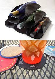 Ausgefallene Weinflaschenhalter Aus Schallplatten Diy Upcycling Deko Wein Schallplatten Vinyl Schallplatten Alte Schallplatten Upcycling Projekte