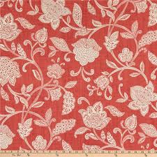 Shower and cubicle curtain fabrics for healthcare, Waverly Stencil Vine Duck Coral Stencil Fabric Fabric Decor Coral Fabric