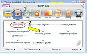 Halaman depan program myob open : Winarto S Website Entry Data Pengeluaran Kas Dgn Myob Bag 1