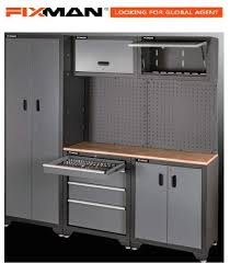You can buy new cabinets or thrift them and fill the wall with hidden storage. China Metal Workshop Cabinet Garage Storage Gc Series China Cabinet Garage