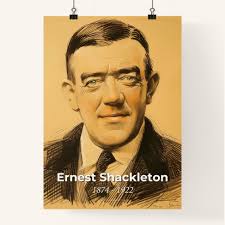 Elegant Tribute to Ernest Shackleton Framed Print