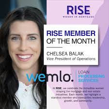 🌟 RISE February Member of the Month: Chelsea Balak 🌟 We're thrilled to  celebrate Chelsea Balak, our RISE February Member of the Month! 🎉 As Vice  President of Operations at wemlo, Chelsea