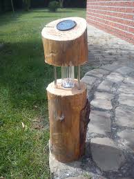 Solarlampe Mit Led Im Baumstamm Solarlampe Lampe Baumstamm
