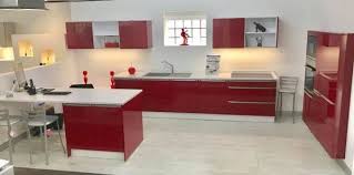 Realisation D Une Cuisine Equipee Rouge Et Blanche Cuisine Equipee Rouge Et Blanc Cuisine