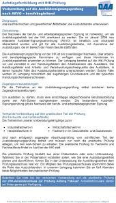 Damit sind sie überall zur ausbildung berechtigt. Aufstiegsfortbildung Mit Ihk Prufung Vorbereitung Auf Die Ausbildereignungsprufung Nach Aevo Berufsbegleitend Pdf Kostenfreier Download