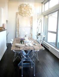 Buy online and pickup at your local at home store. Wooden Table Clear Chairs Rustic House Glam Living Room Dining Room Decor
