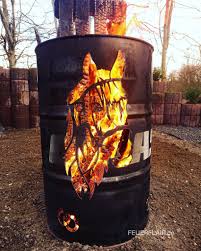 Feuertonne Pferd Metallfass Feuertonnen Feuerfass Feuer