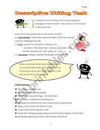 English Worksheets Describe An Event