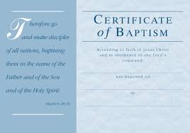 Please print with printer's best quality settings and quality stock or heavy paper, Free Sample Certificate Of Baptism Form Template