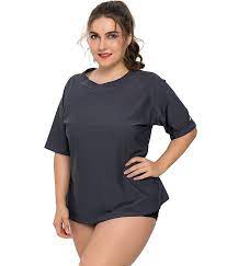 Women S Plus Size Rashguard Swimwear Upf 50 Rash Guard Swim Shirt Tops Grey Cu184yle7zk Swim Shirts Rash Guard Swimwear Fashion Clothes Women