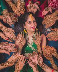 When Your Whole Gang Turns Up For Your Mehendi Tag Your Friends Who Wi Indian Wedding Photography Poses Mehendi Photography Indian Wedding Photography Couples