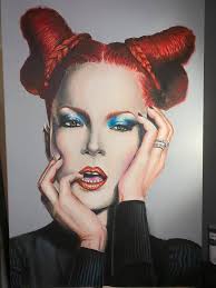 My finished tribute painting to Mr. Osbourne!!! Huge 30 x 40 canvas and  acrylic paint. Sorry about my name