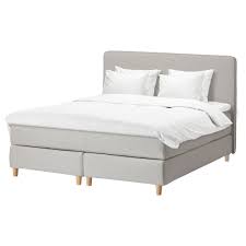 Dunvik Boxspring Hovag Middelhard Tustna Gunnared Beige 160x200 Cm Lees Meer Ikea In 2020 Boxspringbett Bett Ideen Ikea