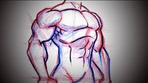 Let's start drawing the torso! How To Draw Superhero Chest