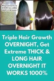 Triple Hair Growth Overnight Get Extreme Thick Long Hair Overnight It Works 1000 This Formula Coconut Oil Hair Growth Hair Mask For Growth Long Thick Hair