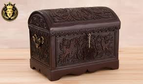 Beautiful Hand Carved Teak Wood Jewelry Box Royalzig