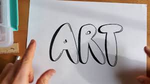 Block letters should be carefully outlined, so that after they are filled in the edges will be as nearly even as possible. Word Art Week How To Draw Bubble Letters Youtube