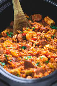 Slow Cooker Jambalaya Lecremedelacrumb Com Slow Cooker Jambalaya Jambalaya Recipe Crockpot Jambalaya Recipe