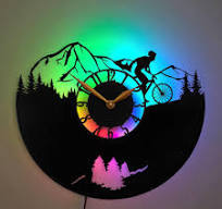 Cyclist Clock, Bicycle Wall Clock