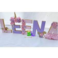Unicorn Customized Name Letters Can Be Used To Celebrate Your Childs Birthday Party Or B Unicorn Baby Shower Theme Unicorn Birthday Parties Unicorn Baby Shower