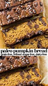 Preheat your oven to 350 degrees f and line a loaf pan (9×5 or 8.5×4.5) with parchment paper, or grease well. Chocolate Chip Paleo Pumpkin Bread The Roasted Root