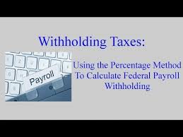 Withholding Taxes How To Calculate Payroll Withholding Tax