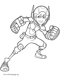 Big Hero 6 Hiro Hamada Leader Of Big Hero 6 Coloring Page Big Hero Big Hero 6 Hero