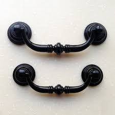 Black Dresser Drop Pull Drawer Pulls Handles Rustic Dark Antique Black Retro Furniture Kitchen Cabin Drawer Pull Handles Furniture Handles Shabby Chic Dresser