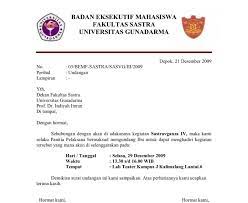 Ada surat undangan resmi dan tidak resmi dengan berbagai macam acara yang bisa dicontoh. Contoh Surat Undangan Rapat Organisasi Mahasiswa Sample Surat Undangan