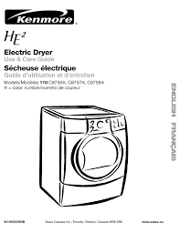 Check spelling or type a new query. Kenmore 110 C8756 Series Use Care Manual Pdf Download Manualslib