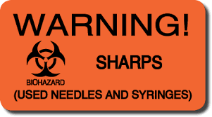 Put your sharps in a sturdy, plastic container. Biohazard Labels Nevs Labels