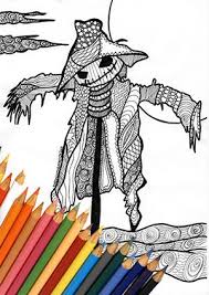 Spaventapasseri Zentangle Pagina Da Colorare Disegno Da Zentangle Drawings Coloring Pages Scarecrow