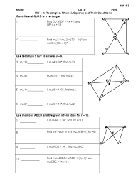 Also, , beacuse rectangles have congruent diagonals, which intercect equally. Hw 4 3 Rectangles Rhombi Squares Their Conditions Rectangle Geometric Objects