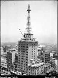 Construction Of Awa Tower 1938 Sydney City Australia History Art Deco Architecture