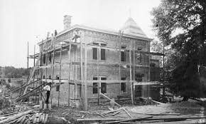 Construction Of The Second Leon County Jail 1888 Located On The South Side Of Gaines Street Between Gadsden Street And County Jail Leon County Tallahassee