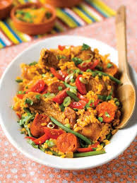 Paella Aux Chorizos Amp Pilons De Poulet Paella Voedsel Ideeen Risotto
