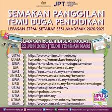 Calon yang terlibat dengan semakan temuduga upu adalah pemohon yang memilih program pengajian yang bertanda (#) dalam sistem pilihan program semasa membuat permohonan upuonline. O Xrhsths Upsi Malaysia Sto Twitter Semakan Panggilan Temu Duga Pendidikan Bagi Lepasan Stpm Setaraf Sesi Akademik 2020 2021 Semakan Boleh Dibuat Di Url Yang Tertera Https T Co Jn4btha8lh