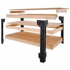 February 03, 2015 by kirsten dunn. Workbench Table Kit Diy Bench Custom Storage Wooden Shelf Garage Shop Workshop