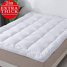 Analin Extra Thick Mattress Topper Plush 3 Inch Down Alternative Fiber Soft And Breathable 400tc Cotton Percale Thick Mattress Topper Mattress Topper Mattress