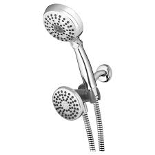 Powerspray Combination Shower Head 8 1 Dual Mode Chrome Waterpik Shower Heads Shower Systems Dual Shower Heads