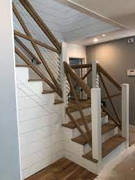 The railing side of the stairs is open and the other side is against the exterior wall. Move Over Decks Using Cable Railings Indoors Lbm Journal