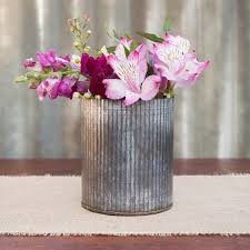 Corrugated metal has long been the preferred material for roofing in the case of agricultural and corrugated metal panels are suitable roofs as well as for exterior walls, offering a series of important. 2 Pcs Table Decor Rustic Tin Vase Corrugated Sides 4 5x5 5 Galvanized Metal Walmart Com Walmart Com