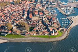 Urk is een durp in flevolaand. Aerial View Of Urk An Old Fishing Village Of The Netherlands Stock Photo Picture And Royalty Free Image Image 5139158