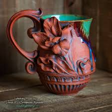 Louisiana Iris Coffee Mug The Creole Courtyard Collection Seramik Sanati Seramik Seramik Kupa