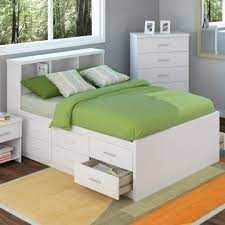 Hillsdale wood frame slats full size bed frame upholstered headboard platform bedroom new. Sonax Willow Full Double Captains Storage Bed With 12 Drawers Frost White Www Hayneedle Com Double Bed With Storage Bed With Drawers Bed Storage