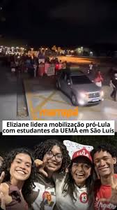 A senadora Eliziane Gama (PT) liderou, na sexta-feira (9), uma mobilização em apoio à reeleição do presidente Lula (PT) com estudantes da Universidade Estadual do Maranhão (UEMA), em São Luís. A ...